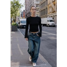 Butik Kadın Ispanyol Kol Basic Bluz – Uzun Kollu Slim Fit Günlük Bluz