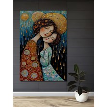 Teona Ahşap Anne Çocuk Sevgisi Yağlı Boya Görünümlü Dekoratif Ahşap Ev,antre,ofis,mutfak,yatak Odası Tablo