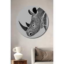 Teona Ahşap Aslan Parmak Izi Sanat Ahşap Dekoratif Tablo Yuvarlak Duvar Tablosu