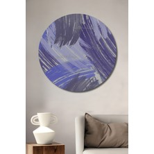 Teona Ahşap Modern Soyut Sulu Boya Görünümlü Ahşap Dekoratif Tablo Yuvarlak Duvar Tablosu