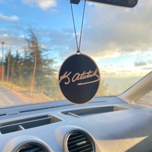 Serüven Dikiz Aynası Süsü – Mustafa Kemal Atatürk Imzası - Çift Yönlü 3D Baskı, Plastik, Cam Çizmez