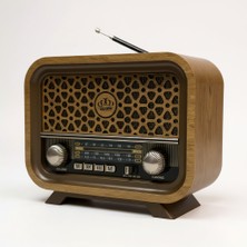 Nostaljik Ahşap Görünüm Radyo,bluetooth Özellikli Trend Nostalji Radyo