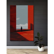 Teona Ahşap Gızemlı Adam Deniz Manzarası Yağlı Boya Görünümlü Modern Sanat Ahşap Dekoratif Ev,antre,salon Tablo