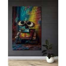 Teona Ahşap Wall E Robot Yağlı Boya Görünümlü Ahşap Ev,antre,salon,ofis,mutfak,yatak Odası Tablo