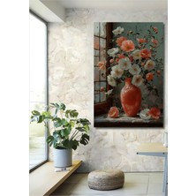 Teona Ahşap Canlı Çiçek Buketi Sulu Boya Görünümlü Dekoratif Ahşap Ev,antre,salon,ofis,mutfak,yatak Odası Tablo