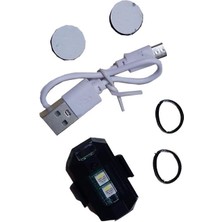 Usb'li Şarjlı LED Stop Ikaz Işığı 7 Modlu Oem #