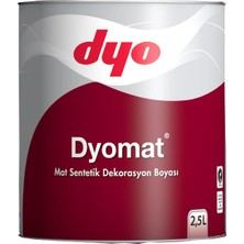 Kapsulavm Dyomat Mat Dekorasyon Boyası 2,5 Litre Siyah