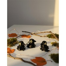 Hareketli Karga 1 ADET Anahtarlık - Çanta Süsü, Charm, Hediyelik, Figür, dekorasyon, aksesuar, süs Nycruin3D