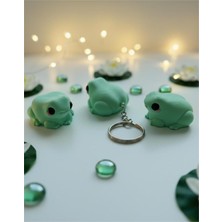 Kurbağa 1 Adet Anahtarlık - Çanta Süsü, Charm, Hediyelik, Figür, dekorasyon, aksesuar, süs Nycruin3D