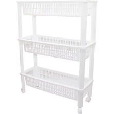 Go İthalat 3 Katlı Düzenleyici  - Raf Ünitesi Tekerlekli 510X205X685MM (5440)