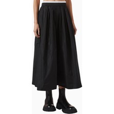 Maje Juraly Siyah Technical Fabric Midi Etek, Zamansız ve Şık Siluet