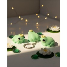 Kurbağa Prens 1 Adet Anahtarlık - Çanta Süsü, Charm, Hediyelik, Figür, dekorasyon, aksesuar, süs Nycruin3D