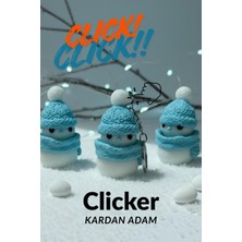 Clicker Kardan Adam Anahtarlık 1 Adet - Klavye Switchli Tıklama Sesli Stres Atıcı Çanta Süsü, Charm Nycruin3D