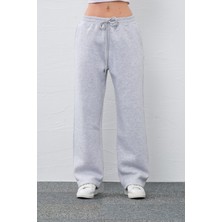 Gri Geniş Paça Eşofman Altı