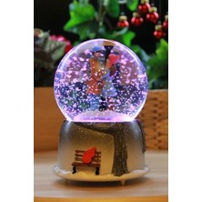 Kış Masalı Sokak Lambası Sevgiliye Özel Işıklı Orta Boy Kar Küresi