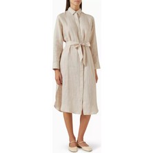 Derek Rose Sicily Keten Gömlek Elbise Kemerli & Rahat Yaz Şıklığı