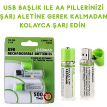 Khi-Zai USB Ile Şarj Olabilen 2 Li 1450 Mah Lityum Şarjlı Kalem Pil