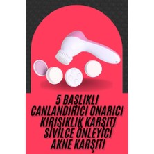 Eldenör Cilt Temizleme ve Masaj Aleti 5 Başlıklı Akne ve Sivilce Önleyici