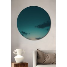 Teona Ahşap Çöl Yürüyüşü Siyah Beyaz Görünümlü Ahşap Dekoratif Tablo Yuvarlak Duvar Tablosu