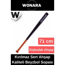Wonara Özel Üretim Dayanıklı Kırılmaz Ahşap 71 cm Mükemmel Kavrayışlı Kaliteli Beyzbol Sopası
