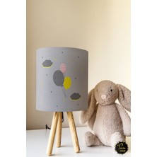 Talia Home Gri Balonlu Çocuk Odası Abajur Masa Lambası TLAB-007