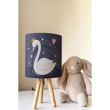 Talia Home Kuğu Desenli Çocuk Odası Abajur Masa Lambası TLAB-222