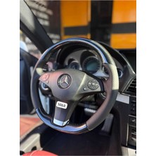 Mercedes W204 C180 Orijinal Parlak Kristal Karbon Deri Kaplama Direksiyon Kılıfı