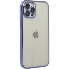 Zipax Apple iPhone 12 Pro Max Uyumlu Kılıf Silikon Lazer Lensli Kamera Korumalı Azn-Razer