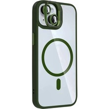 Zipax Apple iPhone 13 Uyumlu Kılıf M-Safe Şarj Özellikli Lensli Standlı Azn-Remim