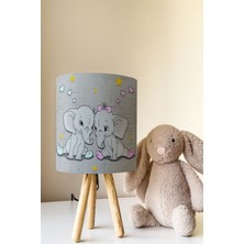 Talia Home Sevimli Filler Desenli Çocuk Odası Abajur Masa Lambası TLAB-213