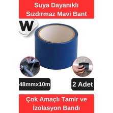 Wonara Sızdırmaz Suya Dayanıklı Mavi Renk Çok Amaçlı Tamir ve Izolasyon Bandı 10M 2 Adet