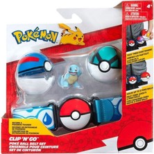 Savarga Pok 95283-Q Pokemon Clip 'n' Go Pokeball Kemer ve Figür Seti