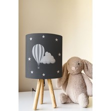 Talia Home Gri Balonlu Çocuk Odası Abajur Masa Lambası TLAB-103