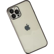 Zipax Apple iPhone 12 Pro Max Uyumlu Kılıf Silikon Lazer Lensli Kamera Korumalı Azn-Razer