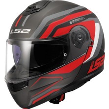 Ls2 Strobe 2 Phantom Mat Titanium-Gri-Kırmızı Kask