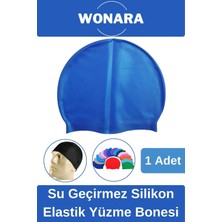 Wonara Özel Tasarım Kaymaz Suya Dayanıklı Sızdırmaz Silikon Elastik Şapka Havuz ve Deniz Için Yüzme Bonesi