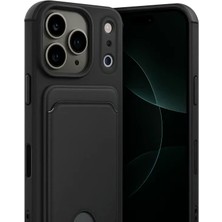 Zipax Apple iPhone 17 Pro Uyumlu Kılıf Kartlıklı Silikon Kılıf Azn-Kelvin