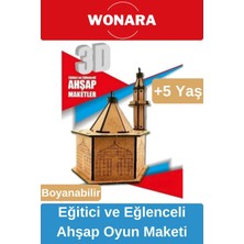 Wonara 3D Eğitici Zeka Geliştirici Boyanabilir Ahşap Puzzle - Ebeveyn ve Çocuk Için Demonte Oyun Maketi