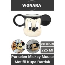 Wonara Özel Tasarım Sevgili Arkadaş Şık ve Dekoratif Hediyelik Porselen Mickey Mouse Motifli Kupa Bardak