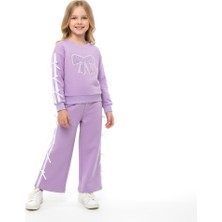 Seabubbles Önü Taşlı Kışlık Kız Çocuk Ispanyol Paça Eşofman Takım