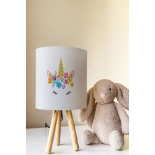 Talia Home Unicorn Desenli Çocuk Odası Abajur Masa Lambası TLAB-241