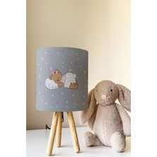 Talia Home Yıldızlı Sevimli Ayıcık Çocuk Odası Abajur Masa Lambası TLAB-243