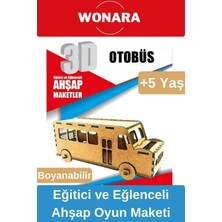 Wonara 3D Eğitici Zeka Geliştirici Boyanabilir Ahşap Puzzle - Ebeveyn ve Çocuk Için Demonte Oyun Maketi