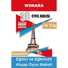 Wonara 3D Eğitici Zeka Geliştirici Boyanabilir Ahşap Puzzle - Ebeveyn ve Çocuk Için Demonte Oyun Maketi