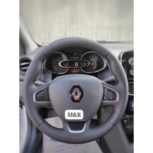 Clio 4 Makyajlı Kasa Orijinal Kaplama Deri Direksiyon Kılıfı
