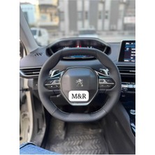 Peugeot Nokta Karbon Desen Orijinal Kaplama Deri Direksiyon Kılıfı