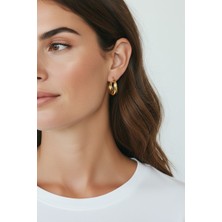 PIEDORA GOLD 14 Ayar Altın Üçlü Halka Küpe | Modern ve Hareketli Tasarım