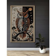 Teona Ahşap Gızemlı Baykuş Sanat Ev,antre,salon,ofis,mutfak,yatak Odası Tablosu Ahşap Dekoratif