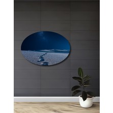 Teona Ahşap Iz Bırakan Ayaklar Gece Gökyüzü Soyut Sanat Ev,antre,salon,ofis,mutfak,yatak Odası Tablosu