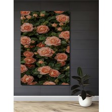 Teona Ahşap Büyülü Şeftali Gülü Sulu Boya Görünümlü Ahşap Dekoratif Ev,antre,ofis,mutfak,yatak Odası Tablo